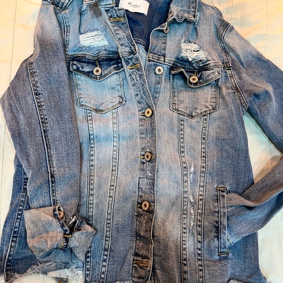 Distressed Denim Jacket (L) - Picture 1 of 6